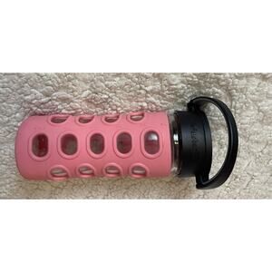 Lifefactory Glass Water Bottle Pink Silicone Sleeve 12oz BPA Free